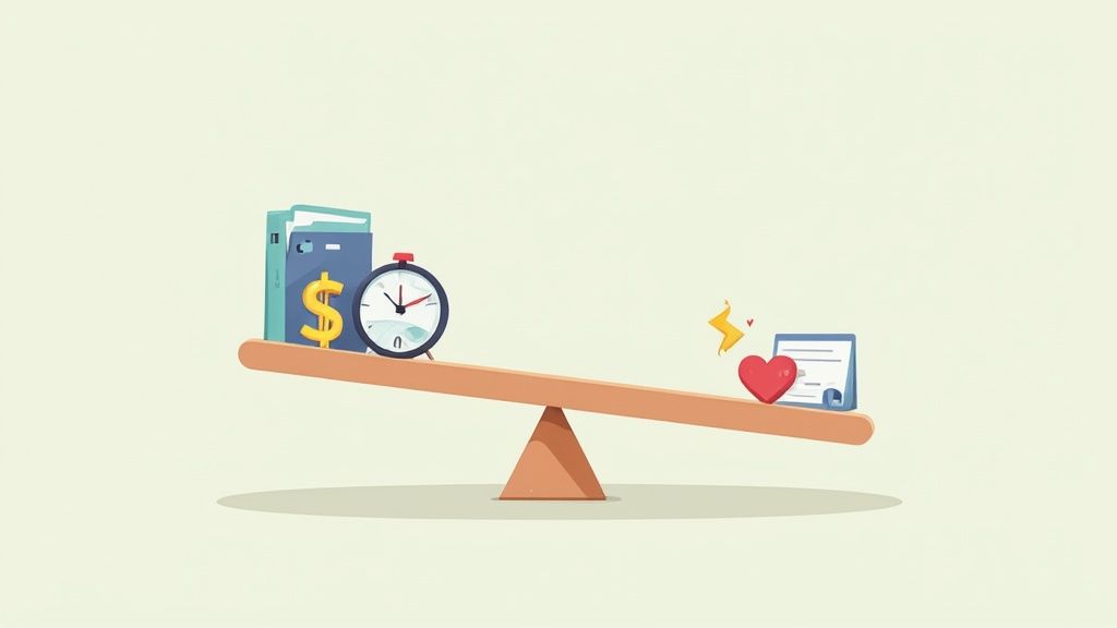 A collage of images representing different types of employee benefits like health, wellness, and flexible work.