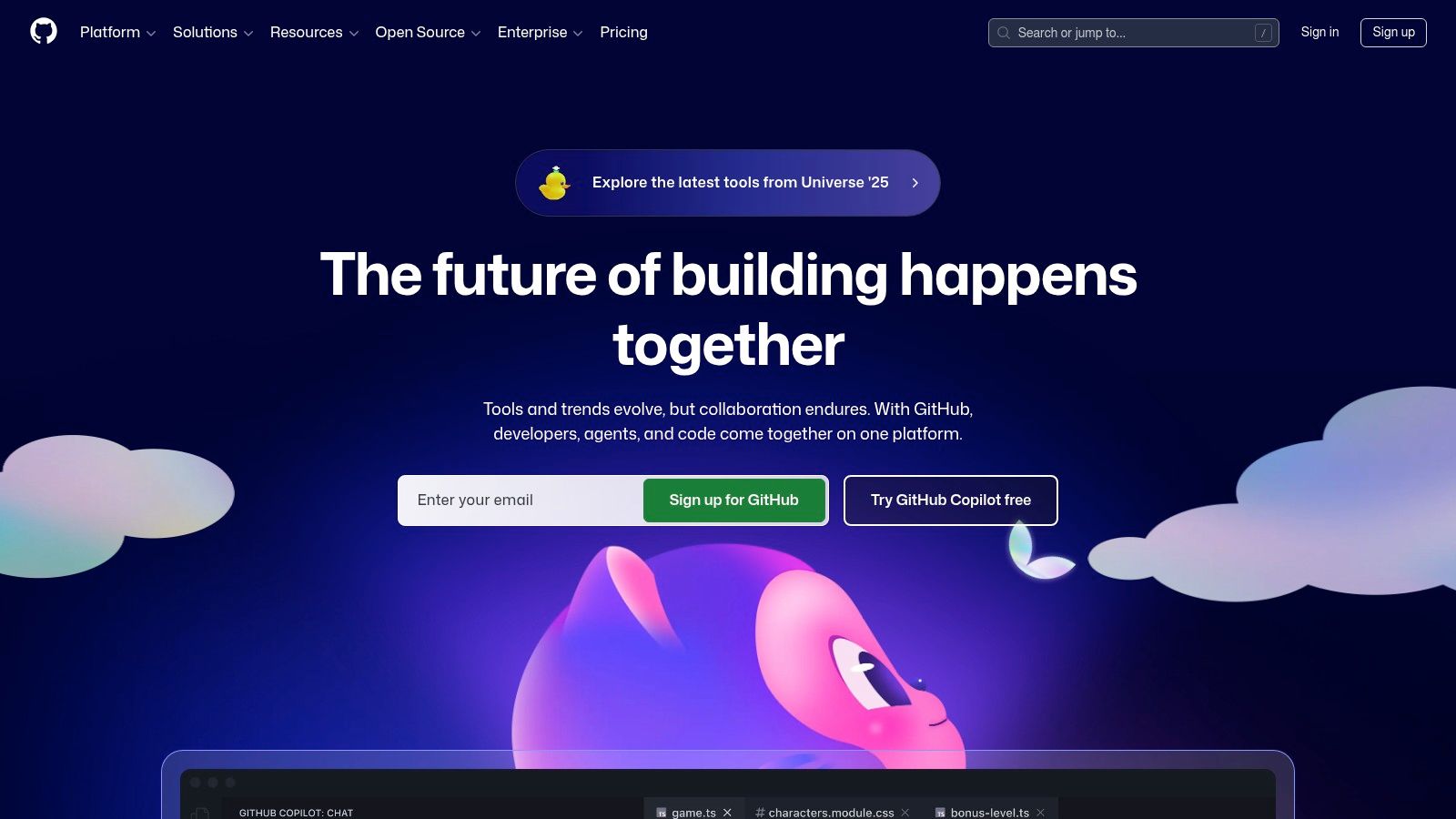sites like linkedin github homepage