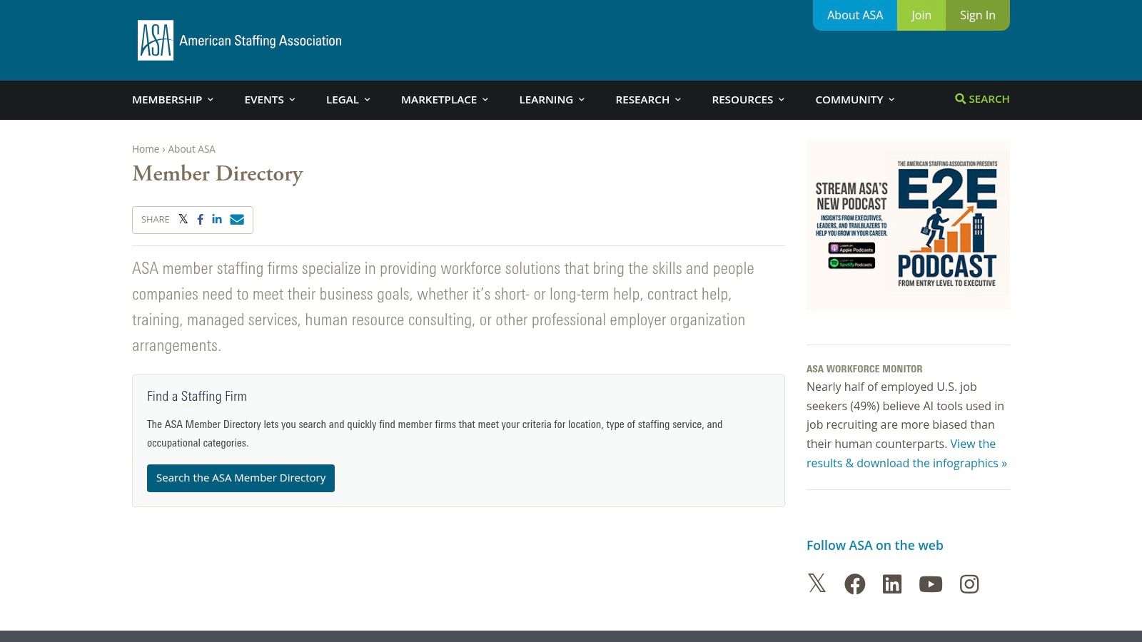 best recruiting agencies from ASA staffing directory