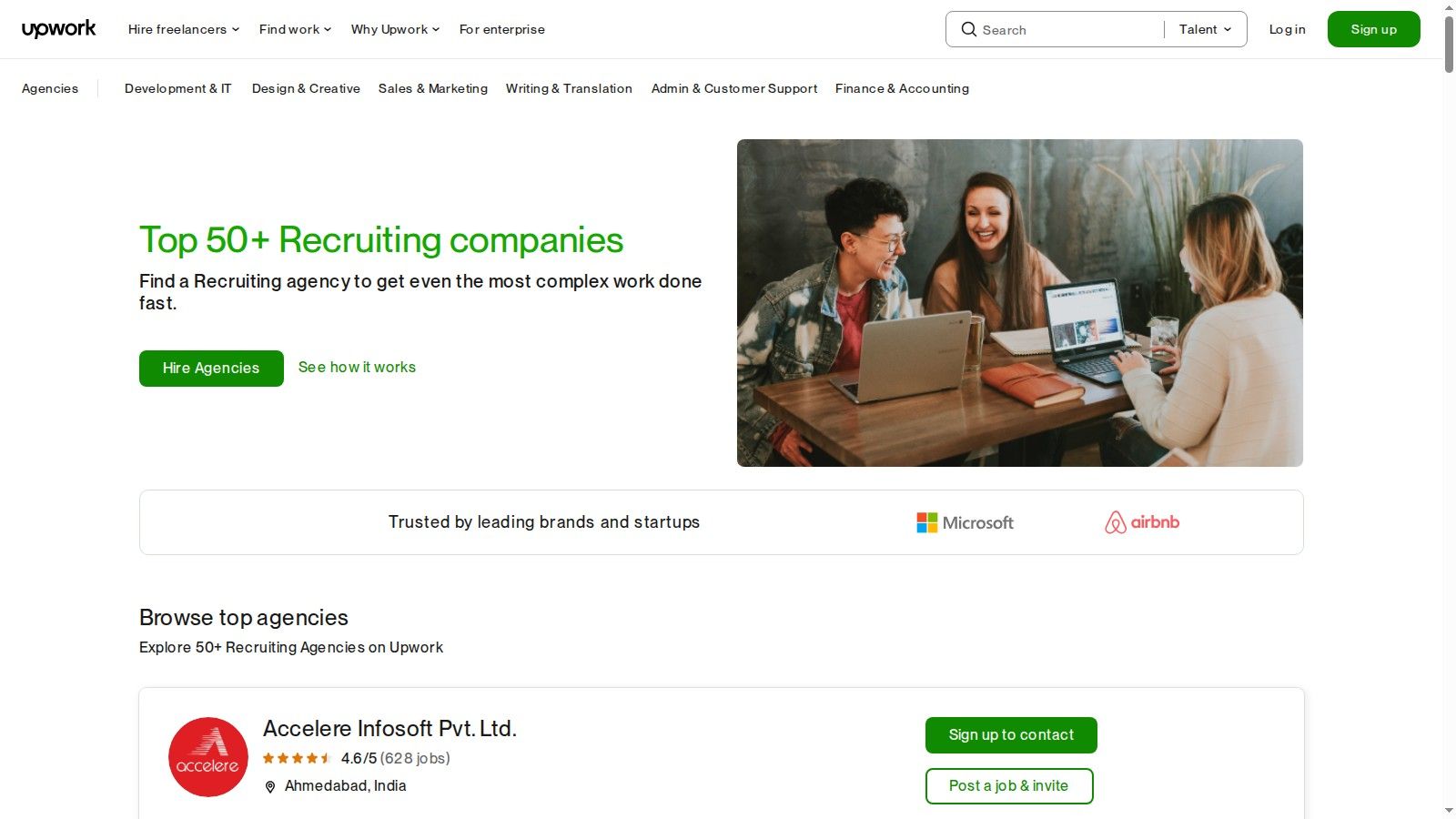 best recruiting agencies from Upwork